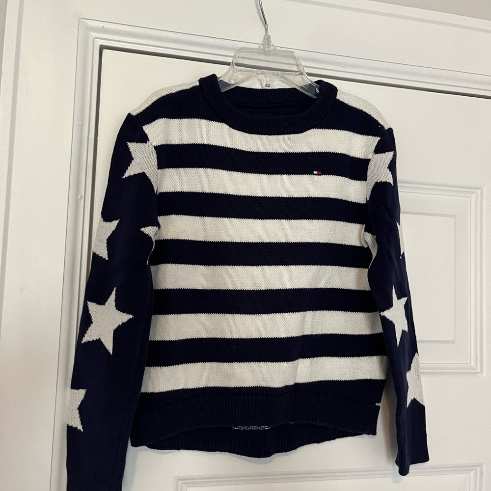 Navy and white Tommy Hilfiger sweater